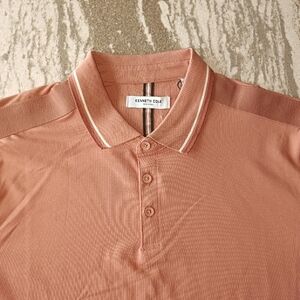 Kenneth Cole Men's Knit Short Sleeve Polo Shirt NE W Size Medium